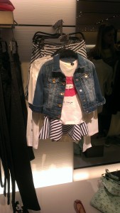 denim & stripes with a motiff t-shirt, always a cute combo for kids or adults